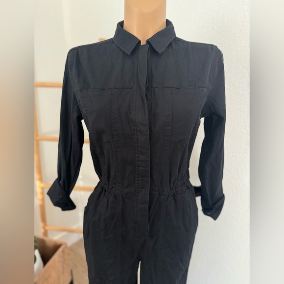 NWOT Universal Thread Women's Long Sleeve Button-Front Coveralls black 4 - Picture 7 of 7